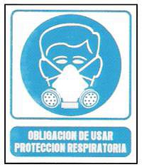 CARTELES SEALIZACION OBLIGACION DE USAR PROTECCION RESPIRATORIA