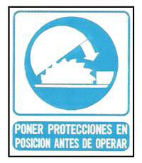 CARTELES SEALIZACION PONER PROTECTORES EN POSICION ANTES DE OPERAR