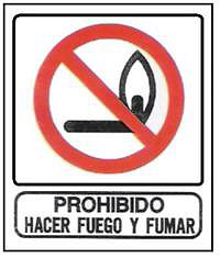 CARTELES SEALIZACION PROHIBIDO HACER FUEGO Y FUMAR