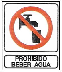 CARTELES SEALIZACION PROHIBIDO BEBER AGUA