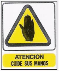 CARTELES SEALIZACION ATENCION CUIDE SUS MANOS