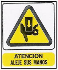 CARTELES SEALIZACION ATENCION ALEJE SUS MANOS