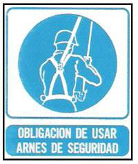 CARTELES SEÑALIZACION OBLIGACION DE USAR ARNES DE SEGURIDAD