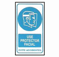 CARTELES SEALIZACION USE PROTECTOR FACIAL EVITE ACCIDENTES