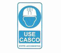 CARTELES SEÑALIZACION USE CASCO EVITE ACCIDENTES