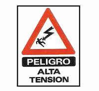 CARTELES SE�ALIZACION PELIGRO ALTA TENSION