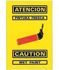 CARTELES SEALIZACION ATENCION PINTURA FRESCA