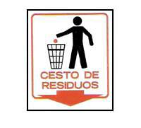 CARTELES SE�ALIZACION CESTO DE RESIDUOS