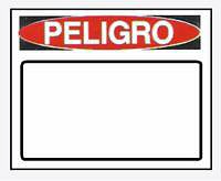 CARTELES SE�ALIZACION PELIGRO DE POLIESTIRENO DE ALTO IMPACTO
