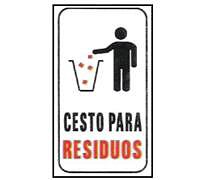 CARTELES SEALIZACION CESTO PARA RESIDUOS