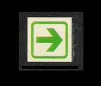 CARTELES SEÑALIZACION FLECHA INDICADORA DERECHA FOTOLUMINISCENTES