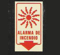 CARTELES SEALIZACION ALARMA DE INCENDIO FOTOLUMINISCENTES