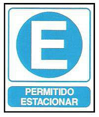 CARTELES SEALIZACION PERMITIDO ESTACIONAR