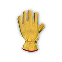 GUANTES DE CUERO DE VAQUETA MEDIO PASEO AMARILLO