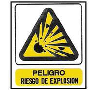 CARTELES SEALIZACION PELIGRO RIESGO DE EXPLOSION