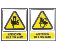 CARTELES TIPO CALCOMANIA ALEJE SUS MANOS (PICTOGRAMA)