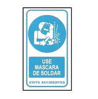 CARTELES SEALIZACION USE MASCARA DE SOLDADOR EVITE ACCIDENTES