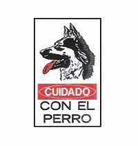 CARTELES SEALIZACION CUIDADO CON EL PERRO