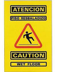 CARTELES SEÑALIZACION ATENCION PISO RESBALADIZO
