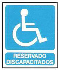 CARTELES SEALIZACION RESERVADO DISCAPACITADOS
