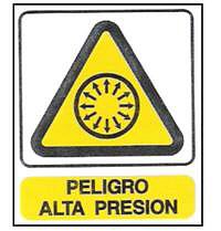 CARTELES SE�ALIZACION PELIGRO ALTA PRESION