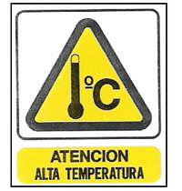 CARTELES SEALIZACION ATENCION ALTA TEMPERATURA