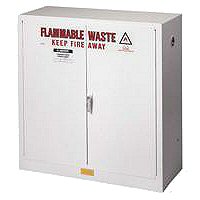 GABINETES IGNIFUGOS PARA RESIDUOS INFLAMABLES JUSTRITE 8930053 Ex 25355/29355W - 30 GALONES - BLANCOS - PUERTAS MANUAL