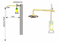 DUCHAS DE EMERGENCIA DE PARED 6017