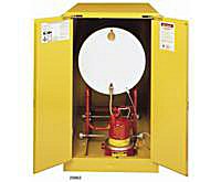 GABINETES IGNIFUGOS JUSTRITE 899320 Ex-25662 PARA ALMACENAMIENTO DE TAMBORES - 200 LITROS - AMARILLOS - PUERTAS AUTOMATICAS