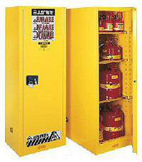 GABINETES IGNIFUGOS JUSTRITE 895402 Ex-25844B DELGADOS-PROFUNDOS - 54 GALONES - AZULES - PUERTA MANUAL
