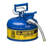 Bidones de chapa metalicos BIDONES PARA INFLAMABLES JUSTRITE 7210320 (Ex 10368B) METALICOS DE DOS BOCAS TIPO II Accuflow - 4 Lts - COLOR AZUL PARA QUEROSEN