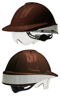 CASCOS DE SEGURIDAD LIBUS MILENIUM CLASS CON VISOR MOVIL - SIN VENTILACION - MARRON