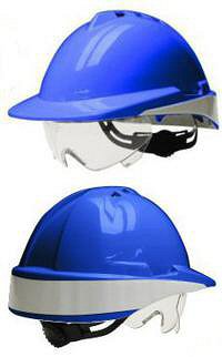 CASCOS DE SEGURIDAD LIBUS MILENIUM CLASS CON VISOR MOVIL - SIN VENTILACION - AZUL