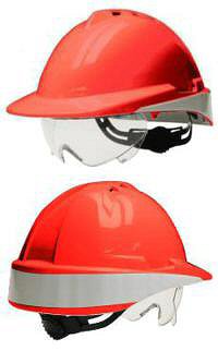 CASCOS DE SEGURIDAD LIBUS MILENIUM CLASS CON VISOR MOVIL - SIN VENTILACION - ROJO