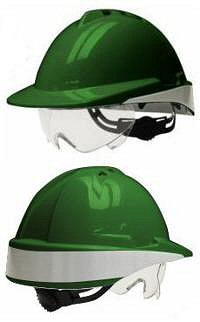 CASCOS DE SEGURIDAD LIBUS MILENIUM CLASS CON VISOR MOVIL - SIN VENTILACION - VERDE