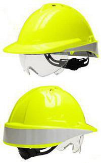 Libus Argentina CASCOS DE SEGURIDAD LIBUS MILENIUM CLASS CON VISOR MOVIL - SIN VENTILACION - AMARILLO FLUO