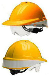 CASCOS DE SEGURIDAD LIBUS MILENIUM CLASS CON VISOR MOVIL - SIN VENTILACION - NARANJA FLUO