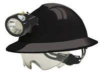 CASCOS DE SEGURIDAD LIBUS MILENIUM MINING CON SOPORTE PARA LUZ - SIN VENTILACION - NEGRO