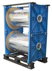 PALLETS PLASTICOS PORTA BOBINAS